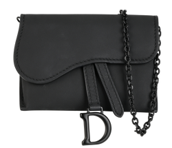 Card Belt Bag, Leather, Black, 46-MA-0251, 2*